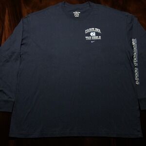 North Carolina Tar Heels Blue Flames Nike Tour Max 90 Long Sleeve Shirt Size 2XL